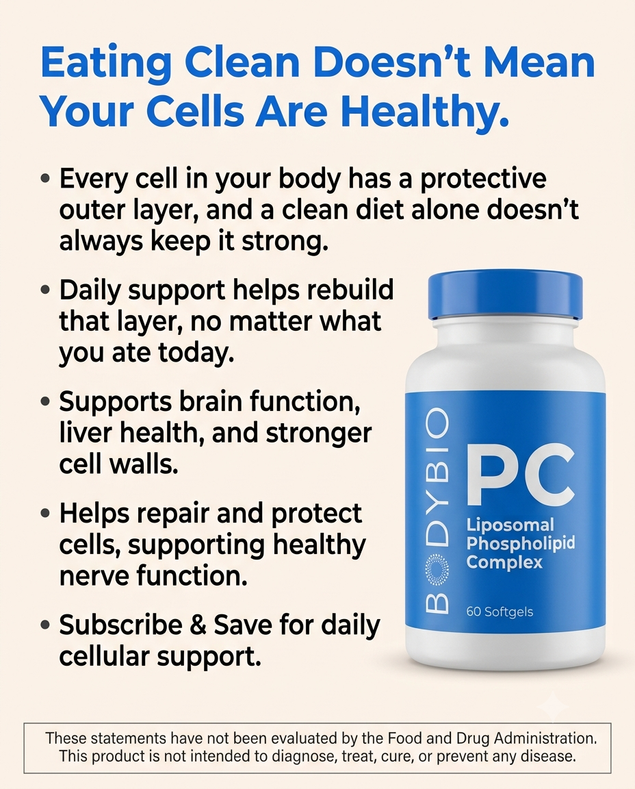 BodyBio PC liposomal phosphatidylcholine ad creative