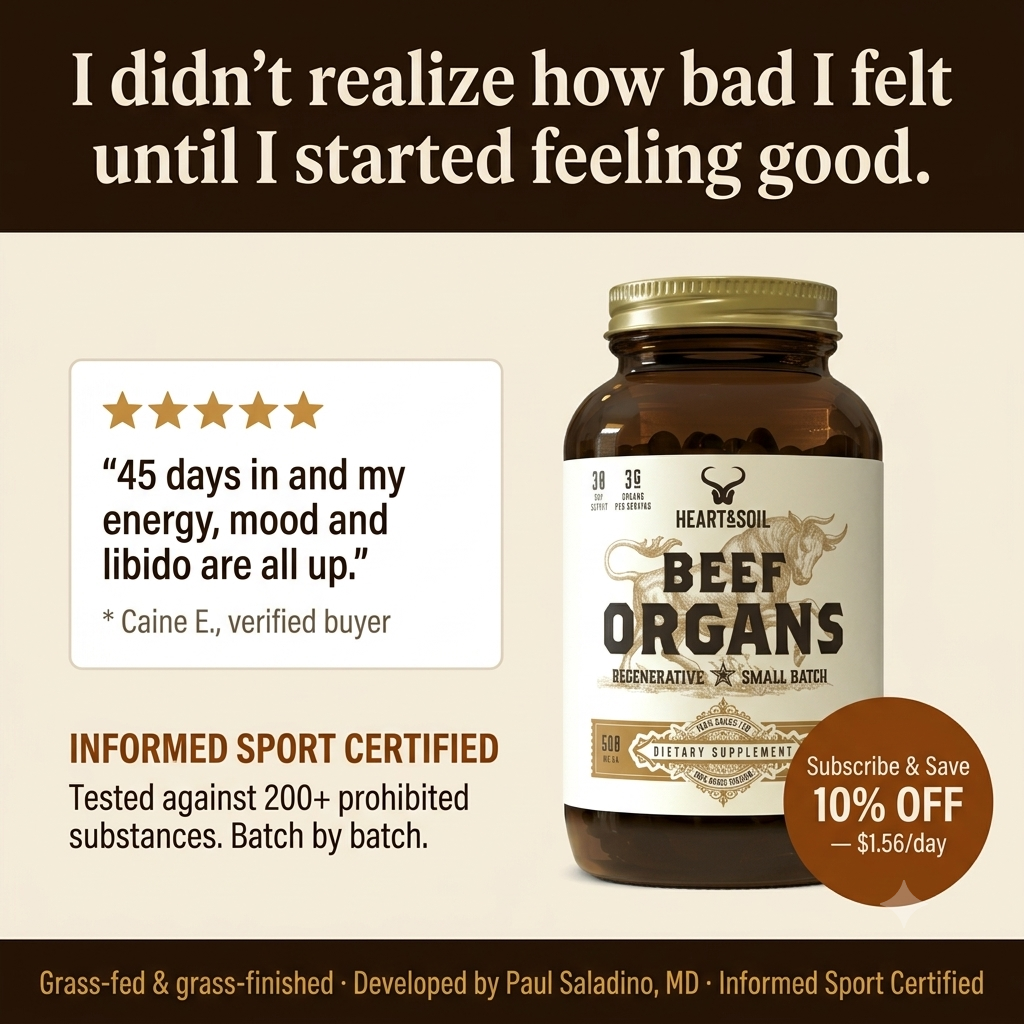 Heart & Soil Beef Organs and Colostrum ad creative